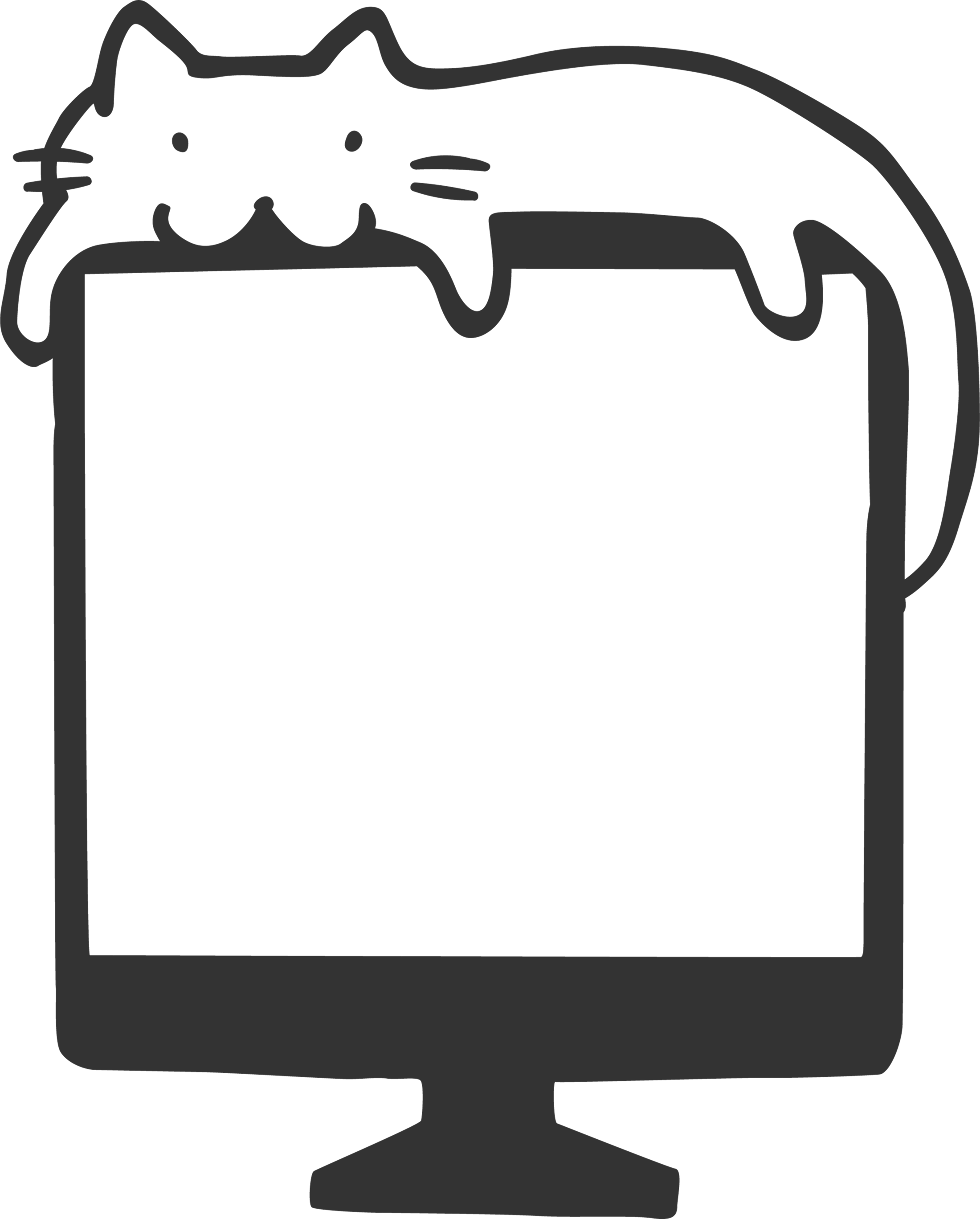 猫のPCモニター
